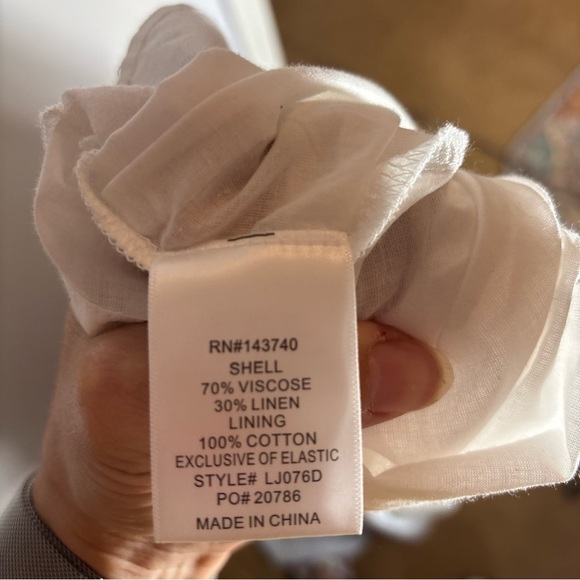 Hyacinth House Maxi Tuckernuck Navy Scroll Print Toula Linen Keyhole Dress XS - Picture 10 of 15